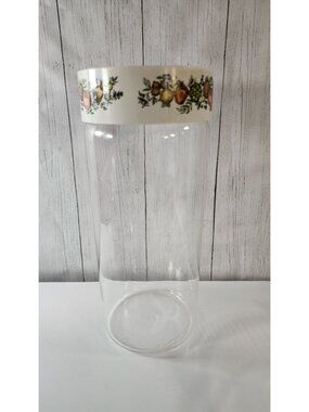 VINTAGE PYREX TALL 11 INCH SPICE OF LIFE GLASS CANISTER STACKABLE SEE AND STORE
